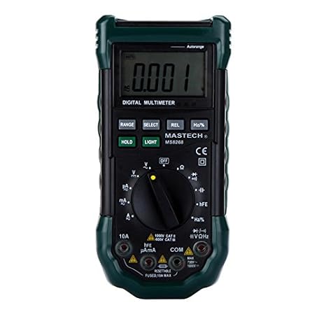 MS8268 Professional Digital Multimeter Sound&Light Alarm Auto-Range Resettable Fuse Capacitance Frequency Measurement