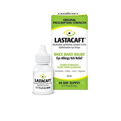 Lastacaft Once Daily Eye Allergy Itch Relief Drops, 1 count 60 Day Supply