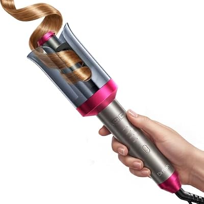 DRFLASH Automatic Curling Iron, 1 Inch Rotating Ceramic Wand, 30s Fast Heat, 4 Temperature Settings, Smart Anti-Tangle & 360 Anti-Scald, Dual Voltage for Travel & Home Use