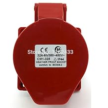 32A 3P N E 5 pin 220-380V/240-415V IP44 325 Three Phase splashproof Industrial Flush mounting Socket
