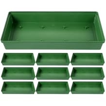 EXCEART 10Pcs Green Plastic Floral Foam Trays for Flower Arrangements Reusable Flower Mud Fixing Plates for Weddings, Parties and Home Decor, 10.23 X 4.72 X 1.57 Inch