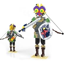 Nubee BOTW Link Building Set, Majora's Mask Link Action Figures Holding Master Sword and Hylian Shield, TOTK Adventure Game Collection Birthday Gift for Boys Girls Game Fans (407Pcs)