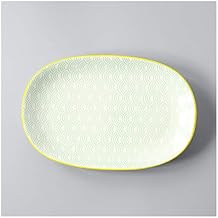 Dinner Plate Ceramic Fish Plate Tableware Rectangular Large Home Deep Dish Creative Salad Plate and Steamed Fish Plate Plates,K-One Size