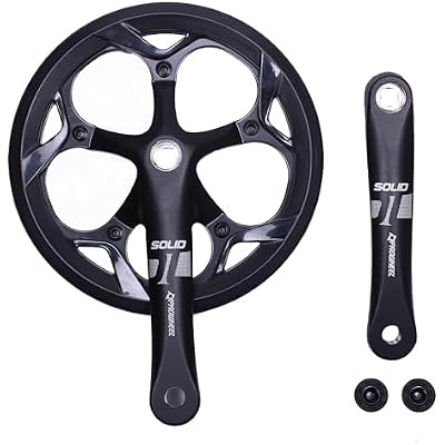 PROWHEEL 130MM BCD 52T Bike Crankset,165MM170MM172.5MM175MM Crank Arm Set,ChainWheel and Replacement Chain Guard, Compatible with City Bike,Folding Bike,Road Bike,MTB,Electric Bicycle