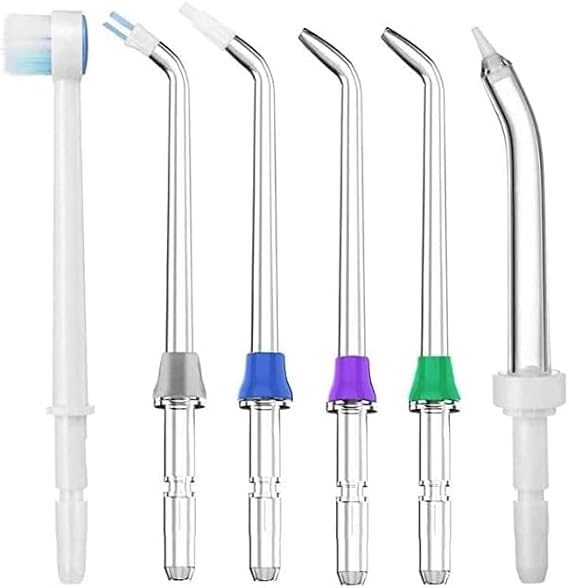 Classic Jet Tips Set of 6 Replacement Tips with Water Flosser and Brush Heads Waterpik Water Flosser Oral Irrigator Accessories