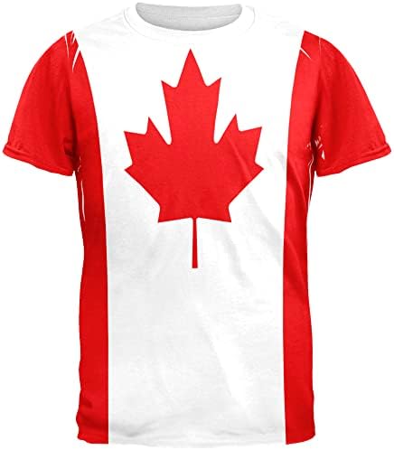 Old Glory Canadian Canada Flag All Over Mens T Shirt