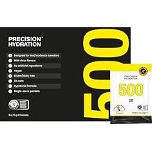 Precision Hydration Electrolyte Powder - No Artificial Ingredients, Multi Strength Hydration Packets - Individual Waterproof Servings - Gluten/Dairy Free, 1 Box (8 Packets, 500mg/L-Yellow)