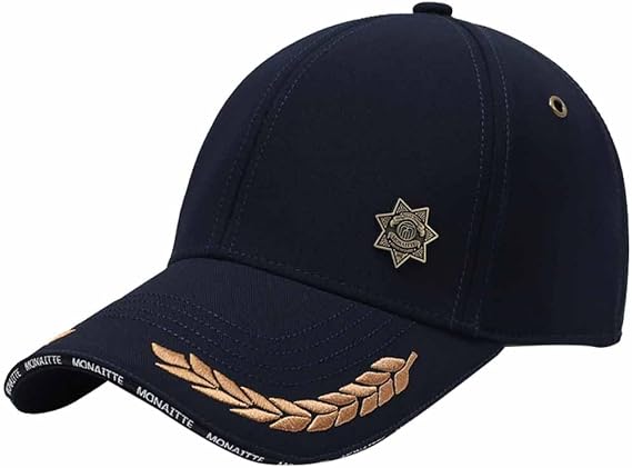 Embroidered Baseball Cap, Wheat Emblem, Adjustable Trucker Hat