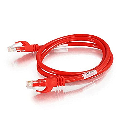 C2G 27861 Cat6 Crossover Cable - Snagless Unshielded Network Crossover Ethernet Cable, Red 3 Feet, 0.91 Meters