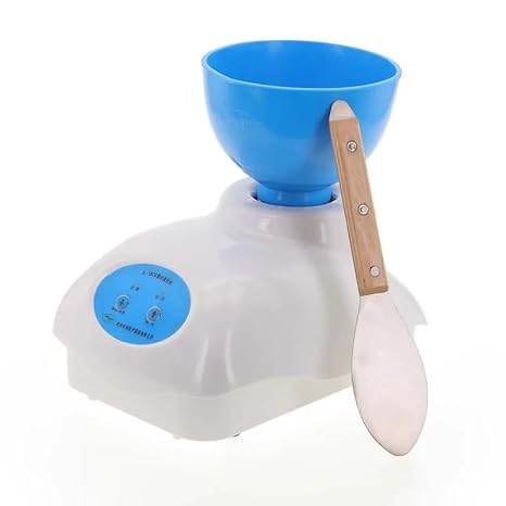 Alginate Material Mixer Mixing Bowl Wood Knife Dental Laboratory Equipment HL-YMC I, blue