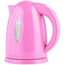 OVENTE Electric Kettle, 1.7L Fast Boiling Water Heater for Coffee or Tea, BPA Free with Water Level Gauge, Auto Shut-Off, Boil-Dry Protection, Indicator Light and Removable Filter, Pink KP72P