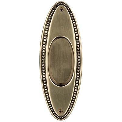 Nostalgic Warehouse Beaded Flush Pull, Antique Brass, 701401