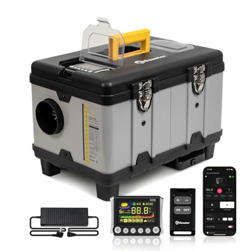 8KW Diesel Heater, 5L Toolbox Portable 110V1224V Diesel Air Heater Fast Heating with App Control, 5500m Auto-Altitude and no tick Thermostatic Parking Heater for RV Garage Camper Fishing