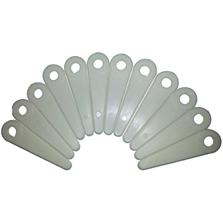FORESTER - Poly Cut Trimmer Blades - 4 Inch Replacement Trimmer Blades for Weed Eater Grass Trimmer Replacement Parts for Stihl Weed Eater Blades Husqvarna Weed Wacker Universal Trimmer Head - 12 Pack