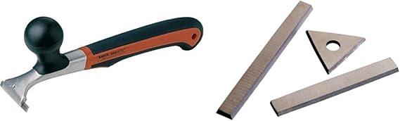 Bahco 665 Premium Ergonomic Carbide Scraper, 2-1/2" & Heavy Duty 2-Inch Replacement Scraper Blade #442