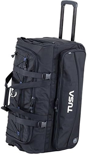 TUSA Dive Gear Roller Duffle Bag in Black