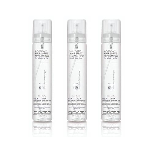 GIOVANNI L.A. Hold Hair Spritz - Maximum Hold Styling Spray, Lightweight, Lauryl & Laureth Sulfate Free - 5 oz Pack of 3
