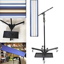 Car Paintless Dent Repair Tools PDR Light,Dent Reflector Lamp, Dent Removal Lamp, Led Light Auto Body Lamp with Wheels/Adjustable Bracket,92x19.5cm,Black