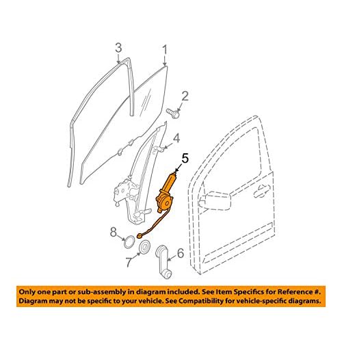 Genuine Nissan 80731-EA005 Regulator Motor Assembly