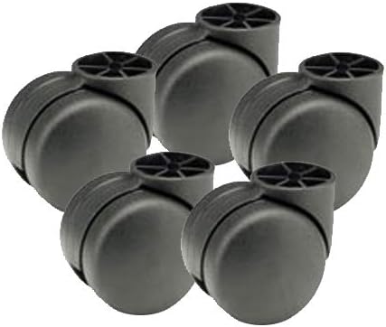 Stemless Casters 5/Set (Hard Wheels for use on Carpets)