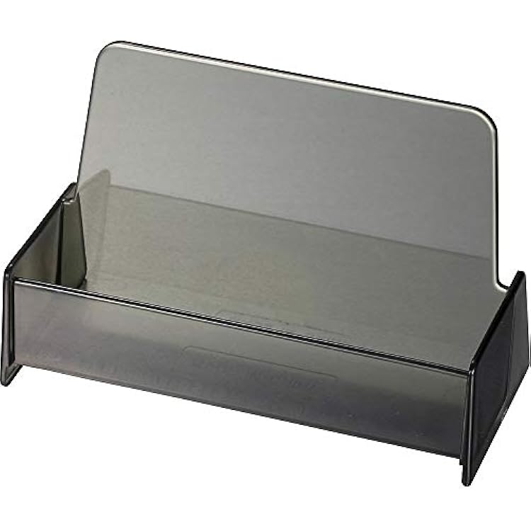 Officemate Business Card Holder, Holds Up to 50 Cards, Smoke 97833