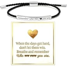 Remember Who The F You are Bracelet Motivational Braided Bracelets Inspirational Encouragement Gifts for Women Friends