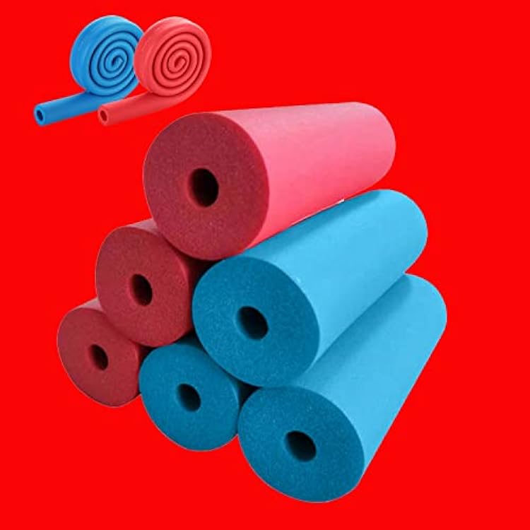 Thermal Insulation Rubber Foam, Foam Pipe Insulation, redBlue Foam Pipe for hot and Cold Water Pipes, Sound InsulationWaterproofGood Flexibility, ID 16192532mm, Thickness 9mm,2-Pack