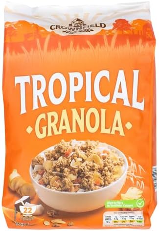 Tropical Gold Crownfield Tropical Granola 1Kg – Compatible with Crownfield Breakfast Cereals