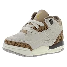 Jordan Baby Boy's 3 Retro (Infant/Toddler) Light Orewood Brown/Metallic Gold/Light British 4 Toddler M