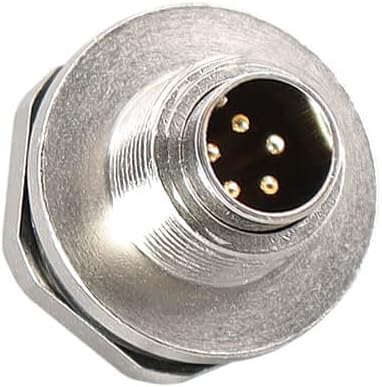 M9 Connector Panel Mount 5 Pin Male Back Mount Solder Type Waterproof Circular Connector