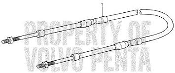Volvo Penta Control Cable - 17ft mfg Part Number 21407230