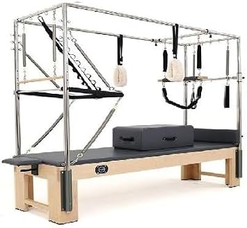 Foldable pilates reformer for Home Workouts Gym, reformer pilates machine with Jump Board, Additional 5 High Strength Alloy Springs and square box