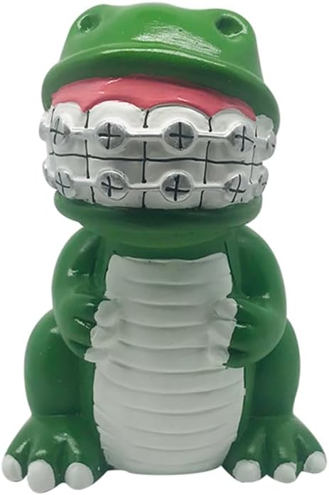 Dentist Gifts Resin Orthodontic Animals Sculpture Figurine Dental Clinic Office Desktop Ornament Figurine (Dinosour)