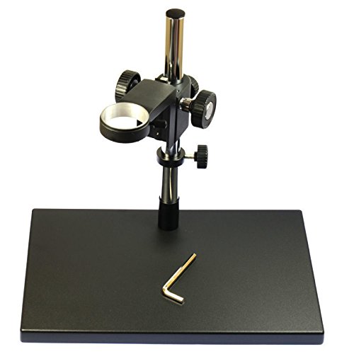 ELEOPTION Adjustable Lab Microscope Lens Table Stand Fixed 50mm Ring Holder with Multi-axis Adjustable Metal Arm