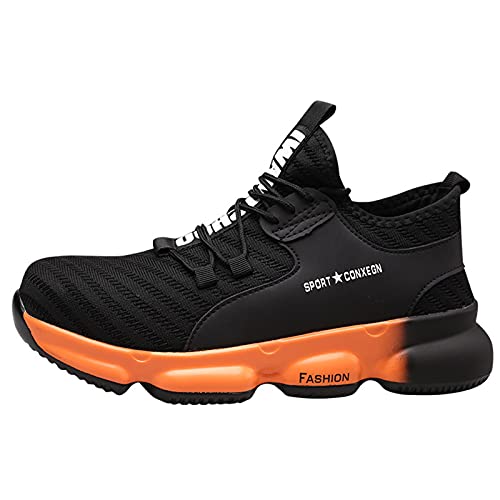 np Athletic Safety Shoes Composite Toe, Steel Toe Shoes,Comfortable Industrial Construction Slip Resistant Tennis Work Safety ShoesLightweight Puncture Proof Breathable