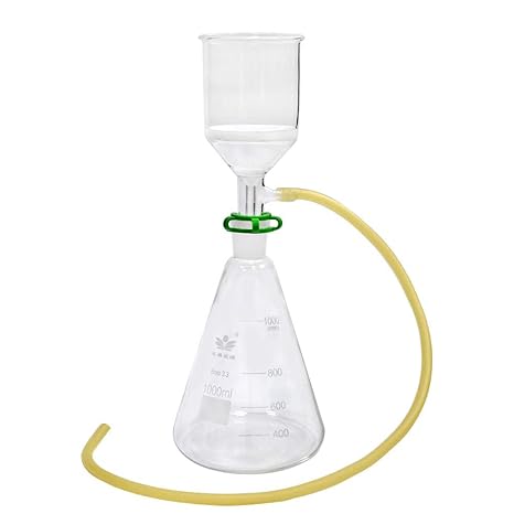 NF Lab Glass Vacuum Suction Filter,1000mL Filter Bottle and 250ml Funnel Filtration Kit Lab Vacuum Filtration Distillation Apparatus