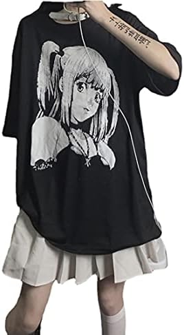 Womens Loose Fit T-Shirt, Black, S, Gothic, Grunge, Streetwear, Harajuku, Dark, Size S