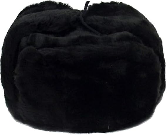 Russian Winter Hat Ushanka Black (XLarge)