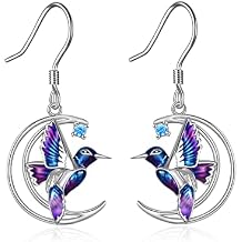 YFN Hummingbird Earrings Bird Dangle Earrings Sterling Silver Jewelry Hummingbird Gifts for Women
