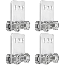 MECCANIXITY Four Bearing Trolley Assembly 4 Wheel Trolley Assembly Rollers Use with 1-5/8" Wide and All 1-5/8" or Taller Strut Channel for Garage Pulley System Hoist System Pack of 4