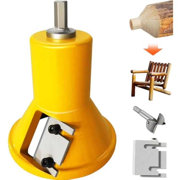 Happybuy Tenon Cutter 1.5  38mm Diameter, Aluminum & Steel Log Cutter, Dual Straight Blades & Button Screws, Woodworking Tool for DIY & Home Projects