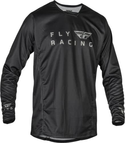 Fly Racing Youth Radium Jersey BlackGrey, Youth Medium