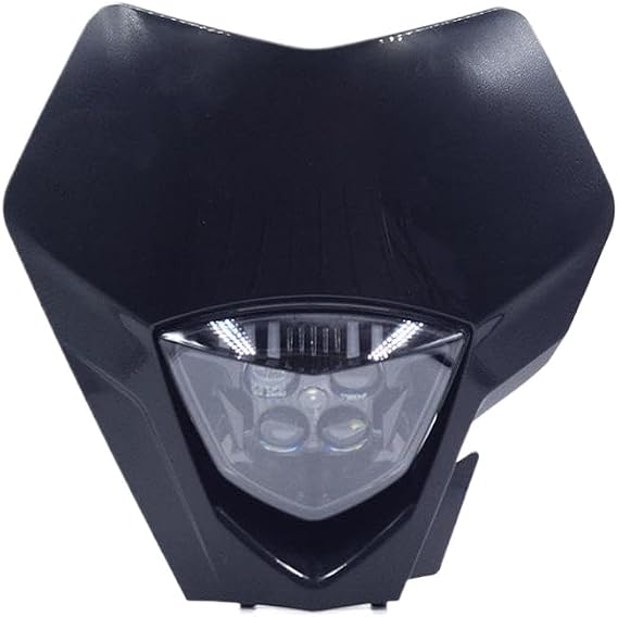 Headlight Headlamp Compatible With EC250 EC250F EC300 EC350F 2021 2022 2023 Supermoto Fairing DC 12V(Black)
