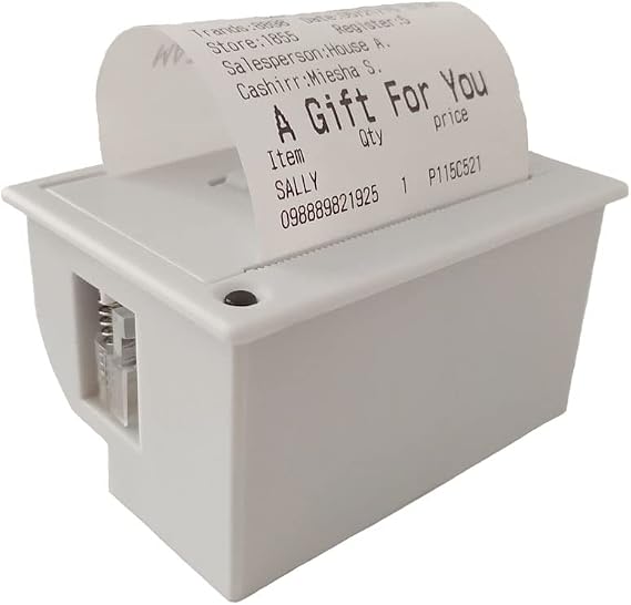 Maikrt Embedded Thermal Printer 1224V Micro Thermal Receipt Printer Serial Port Microcontroller Secondary Development MCU Printing Module TTL/RS232, C209H, 82*58*44MM, Black
