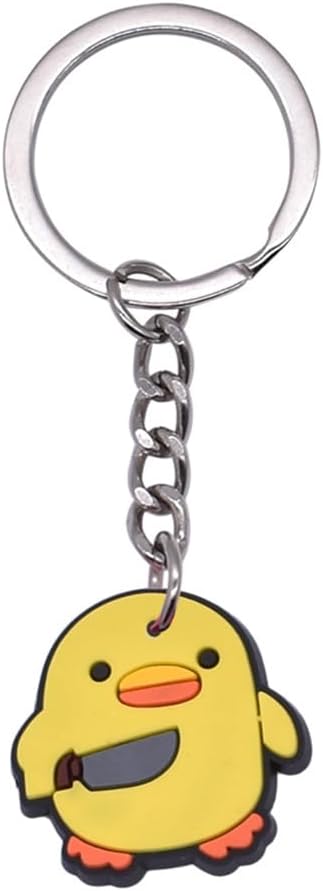 INSTITIZERDuck Keychain Cute Animal Keychain Accessories PVC Soft Rubber Keychain Accessories Pendant Bag Charms Birthday Party Favors Gift Classroom Themed Party Favors for Backpack