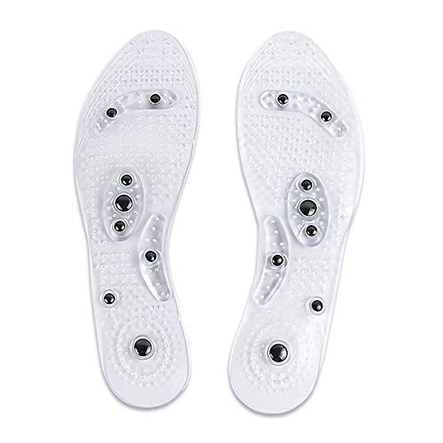 Insoles for Men & Women, Magnetic Therapy Massaging Mindinsoles Acupuncture Insoles, Foot Therapy Pain Relief Accupressure Insoles Washable and Cutable White
