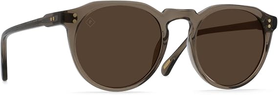 RAEN Remmy Unisex Retro Round Sunglasses & Cleaning Wipe Bundle