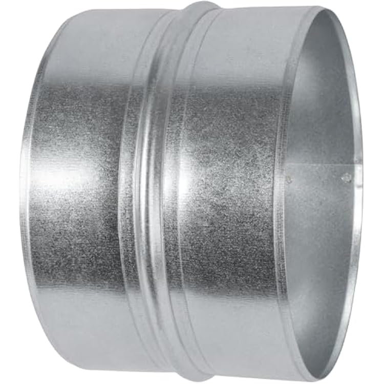 6 Inch Galvanised Steel - Metal Duct Connector, Straight Pipe Coupler