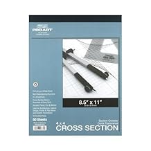 Pro Art 8-1/2-Inch by 11-Inch Cross Section Paper Pad, 4 Squares per Inch
