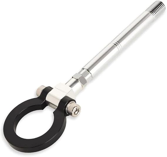 SR1 Performance C7 & C8 Corvette Premium Tow Hook for 2014-2026 Corvettes - High Strength Stainless Steel for Racing/Towing/Trailering (Front, Black)